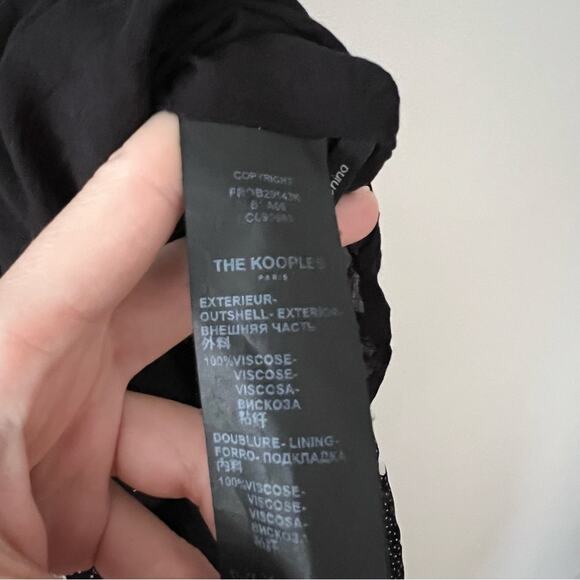 The Kooples Black Printed Sleeveless Polka Dot Dress - Picture 7 of 8